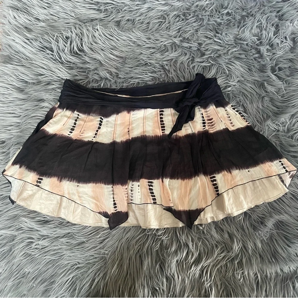FREE PEOPLE desert dancer tie dye mini skirt